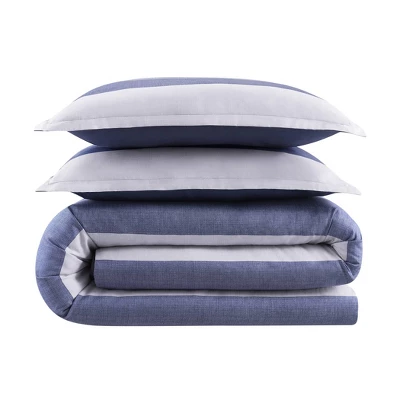 Billy Textured Stripe Antimicrobial Comforter Set - Serta 1 Billy Textured Stripe Antimicrobial Comforter Set - Serta